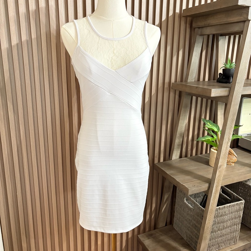 Guess White Bodycon Dress (Size 0)